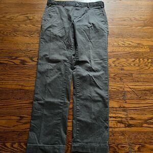 Uniqlo Men's 31x34 Dress Chinos Pants Cotton Blend Slim Straight Leg Gray Preppy